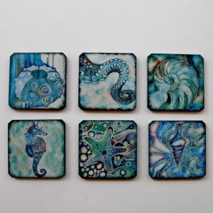 Κι άλλα σετ από 6 ξύλινα σουβέρ για να διαλέξεις! Θέμα θάλασσα!