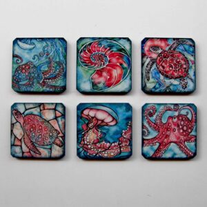 Κι άλλα σετ από 6 ξύλινα σουβέρ για να διαλέξεις! Θέμα θάλασσα!