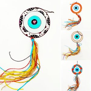 Γούρια μάτι κρεμαστά φτιαγμένα με αγάπη για το κακό το μάτι!