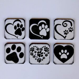 Πουλιά, ζώα, λουλούδια, πεταλούδες, μια 6άδα από ξύλινα σουβέρ!