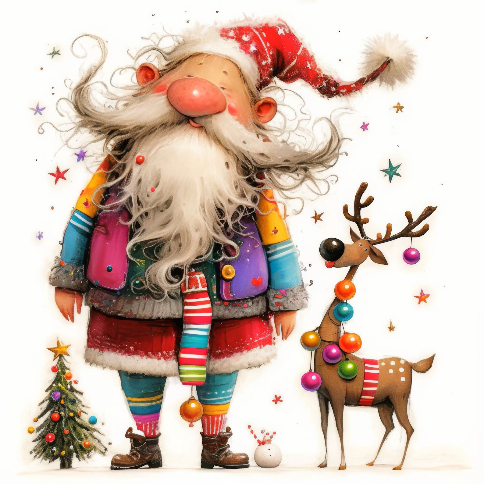 Αι Βασίλης και τάρανδος μαζί, το πιο χαρούμενο δώρο ημερολόγιο!