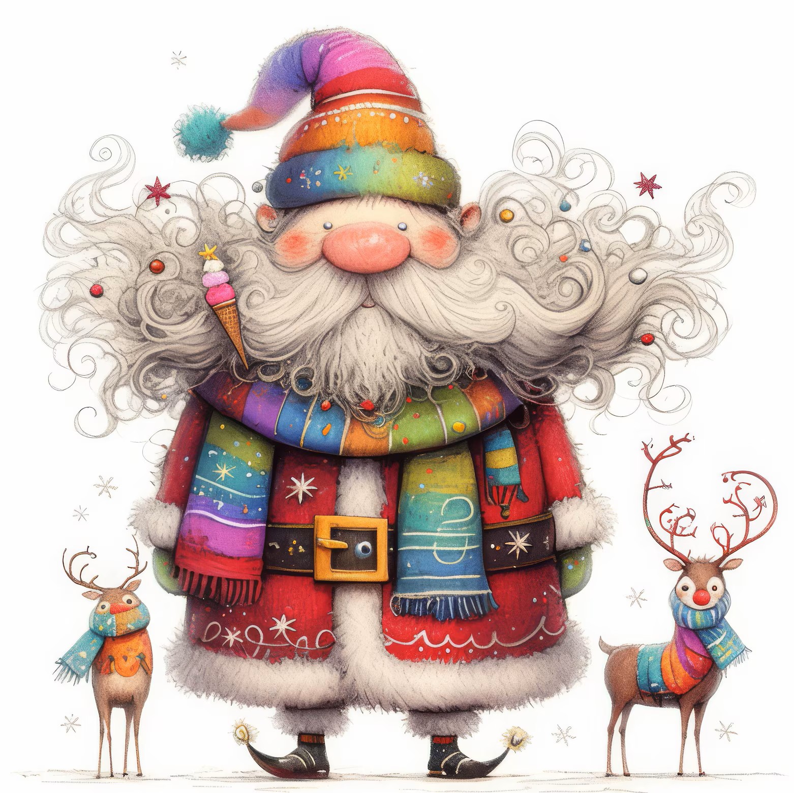 Αι Βασίλης και τάρανδος μαζί, το πιο χαρούμενο δώρο ημερολόγιο!