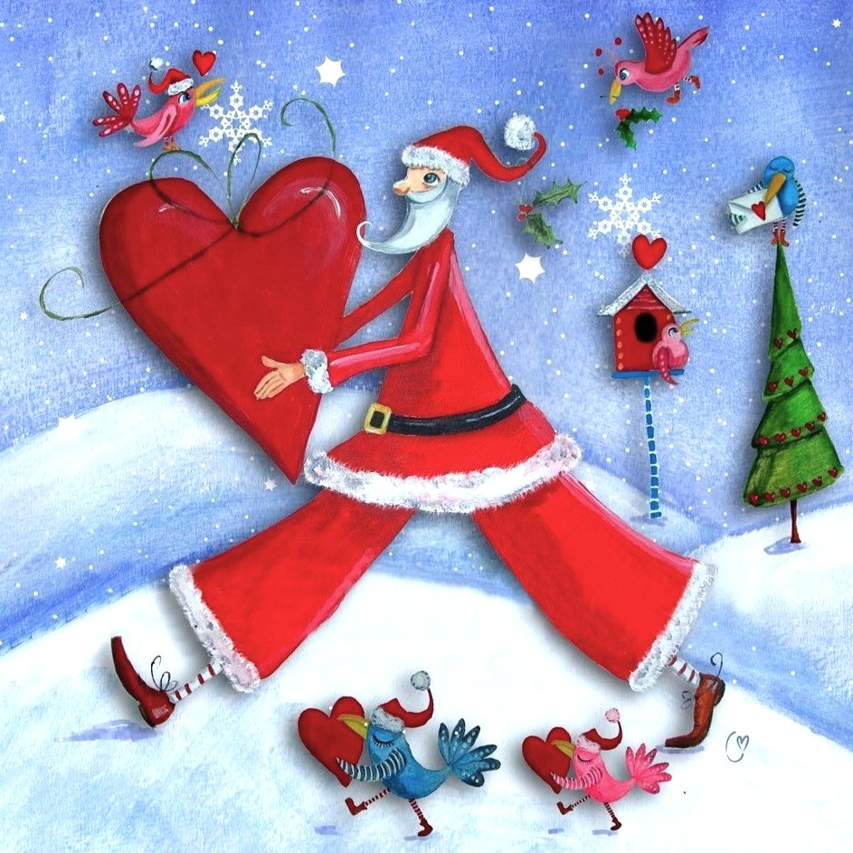 Ημερολόγιο ξύλινο και κρεμαστό με αγάπη από τον Αι Βασίλη!