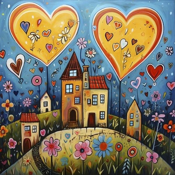 Ξύλινο πινακάκι τοίχου με σπίτια, καρδιές, αερόστατα να διαλέξεις!