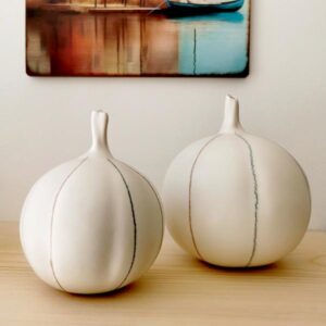 Κολοκύθα κεραμική μεγάλη. Kολοκύθα λευκή, δώρο και γούρι μαζί!