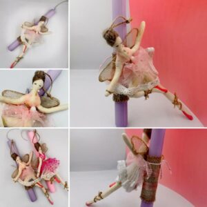 Λαμπάδα κούκλα μπαλαρίνα για κορίτσια με χαρά και χρυσά φτερά!