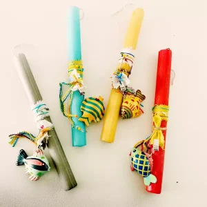 Λαμπάδα ψαράκι κρεμαστό μεταλλικό! Πολύχρωμη ψαρολαμπάδα!