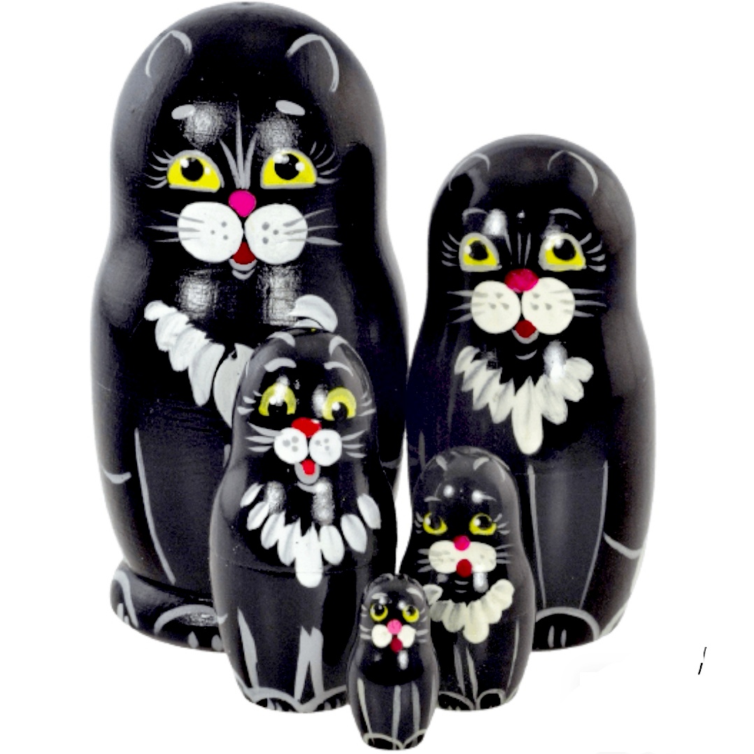 Μπαμπούσκα γάτα τυχερή, γάτα μαύρη και λευκή για να διαλέξεις!