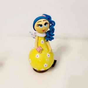 Νεροκολοκύθα με φτερά αγγέλου! Κούκλα αγγελάκι με μπλε μαλλιά!