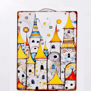 Πινακάκι κρεμαστό με θέμα σπίτια σαν από παραμύθι να διαλέξεις!