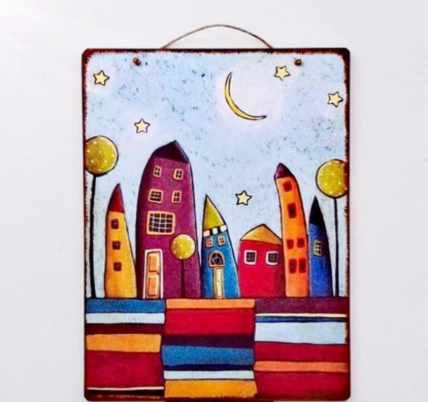 Πινακάκι κρεμαστό με θέμα σπίτια σαν από παραμύθι να διαλέξεις!