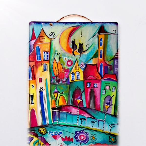 Πινακάκι κρεμαστό με θέμα σπίτια σαν από παραμύθι να διαλέξεις!