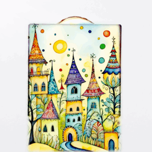 Πινακάκι κρεμαστό με θέμα σπίτια σαν από παραμύθι να διαλέξεις!