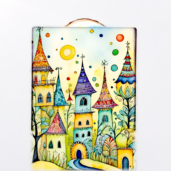 Πινακάκι κρεμαστό με θέμα σπίτια σαν από παραμύθι να διαλέξεις!