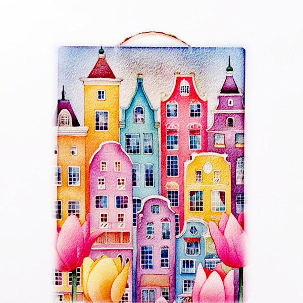 Πινακάκι κρεμαστό με θέμα σπίτια σαν από παραμύθι να διαλέξεις!