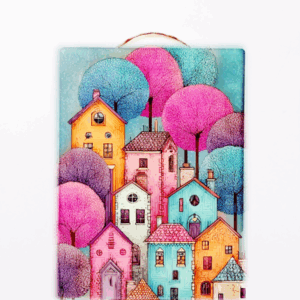Πινακάκι κρεμαστό με θέμα σπίτια σαν από παραμύθι να διαλέξεις!