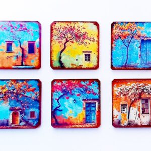 Τοίχοι, πόρτες, σπίτια & παράθυρα, σετ από 6 μοναδικά σουβέρ!