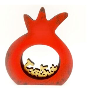 Ρόδι χειροποίητο ξύλινο για γούρι! Διάλεξε ρόδι και χρώμα και ευχή!