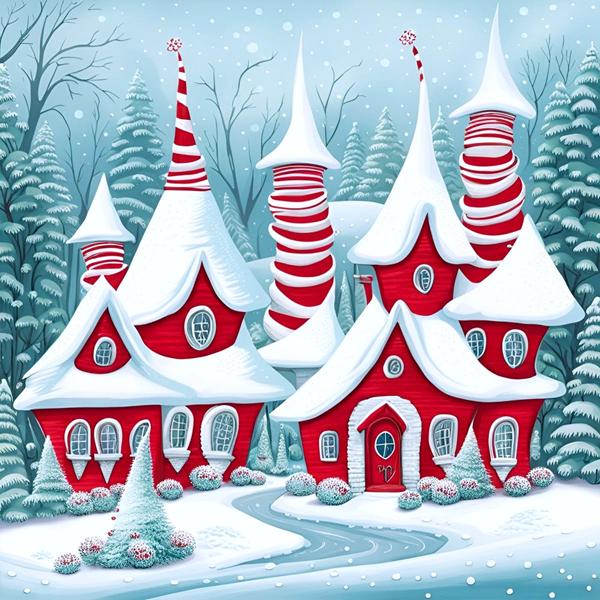 Ημερολόγια ξύλινα χωριά παραμυθένια! Κατακόκκινα Χριστούγεννα!