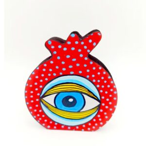 Ξύλινο γούρι ρόδι μάτι για το κακό το μάτι και μια τυχερή χρονιά!